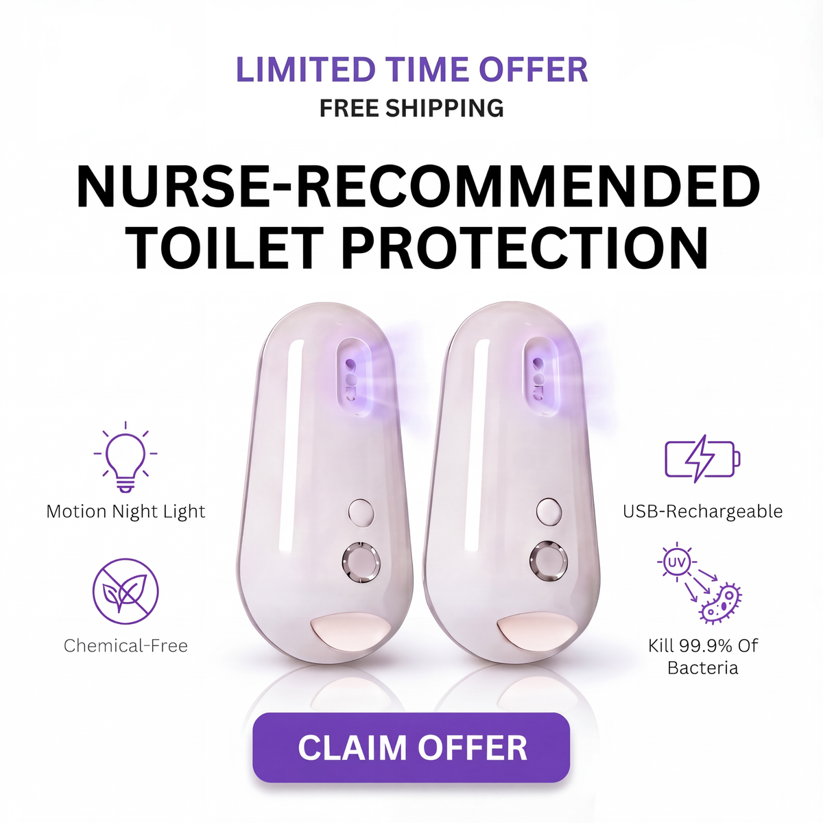Self-Cleaning UV Sanitizer + Night Light
